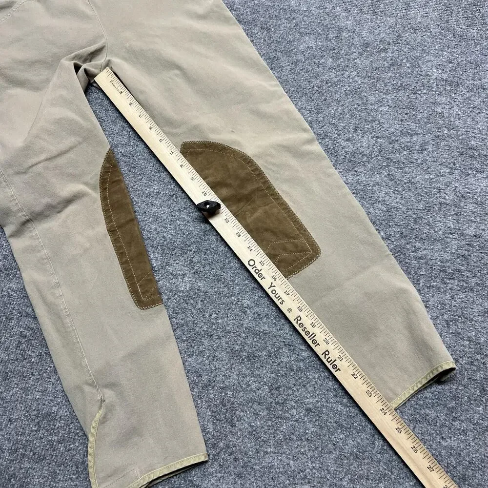 The Tailored Sportsman Pants Womens 26 Beige Riding Knee Patch Breeches Made USA